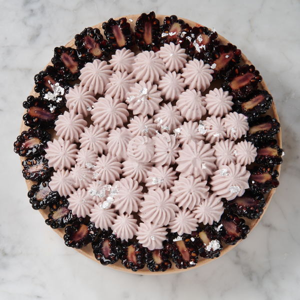 Tarta de limón y arándanos