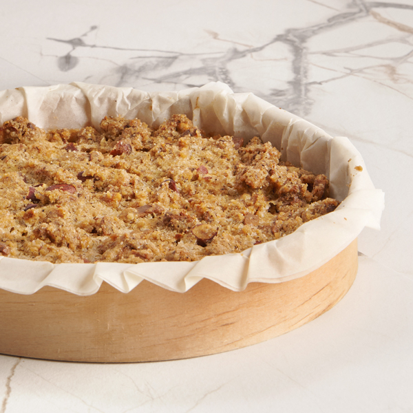 Tarta sbrisolona con almendras, limón y sal Maldon