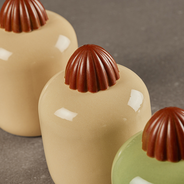 Cremino de chocolate negro con almendra y café